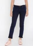 Pepe Jeans Blue Frisky Slim Fit Low Rise Clean Look Stretchable Jeans Women