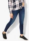 Pepe Jeans Blue Mid Rise Slim Fit Jeans Women