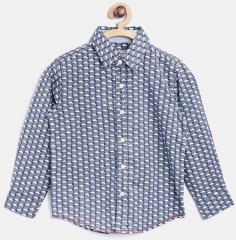 Pepe Jeans Blue Printed Casual Shirt boys