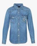 Pepe Jeans Blue Regular Fit Casual Shirt Boys