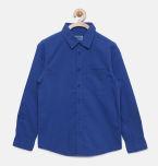 Pepe Jeans Blue Solid Casual Shirt Boys