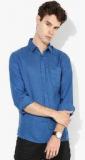 Pepe Jeans Blue Solid Regular Fit Casual Shirt men