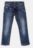 Pepe Jeans Blue Straight Fit Low Rise Clean Look Stretchable Jeans Boys