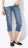 Pepe Jeans Blue Washed Capri women