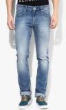 Pepe Jeans Blue Washed Low Rise Slim Fit Jeans Men