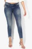 Pepe Jeans Blue Washed Skinny Fit Mid Rise Jeans Women