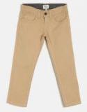 Pepe Jeans Boys Khaki Colored Regular Fit Solid Chinos