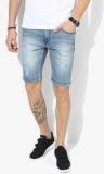 Pepe Jeans Light Blue Washed Slim Fit Shorts Men