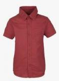 Pepe Jeans Maroon Casual Shirt Boys