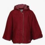 Pepe Jeans Maroon Winter Jacket Girls