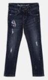 Pepe Jeans Navy Blue Mid Rise Mildly Distressed Jeans Girls