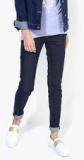 Pepe Jeans Navy Blue Solid Mid Rise Regular Fit Jeans women