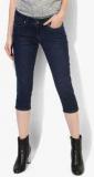 Pepe Jeans Navy Blue Washed Capris women