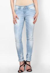 Pepe Jeans Washed Blue Jeans Women