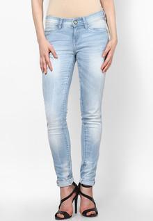 Pepe Jeans Washed Blue Jeans women