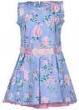 Peppermint Blue Casual Dress With Belt Girls