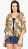 Pera Doce Khaki Printed Shrug Women