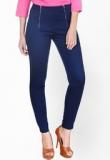 Pera Doce Navy Blue Solid Trouser Women