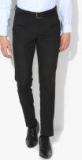 Peter England Black Solid Slim Fit Formal Trouser men