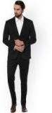 Peter England Black Solid Suit Men