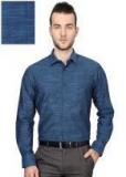 Peter England Blue Nuvo Regular Fit Solid Formal Shirt Men