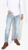 Peter England Blue Washed Low Rise Slim Fit Jeans Men