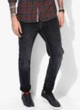 Peter England Casuals Navy Blue Washed Low Rise Slim Fit Jeans Men