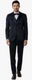 Peter England Elite Navy Blue Slim Fit Single Breasted Formal Suit Men