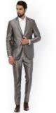 Peter England Grey Slim Fit Single Breasted Party Suit Men