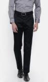 Peter England Navy Slim Fit Solid Formal Trousers Men