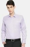 Peter England Purple & White Slim Fit Checked Formal Shirt men