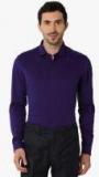 Peter England Purple Slim Fit Solid Formal Shirt Men