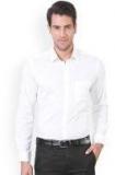 Peter England White Regular Fit Self Design Formal Shirt Men