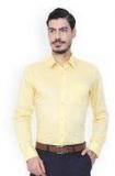 Peter England Yellow Regular Fit Solid Formal Shirt Men