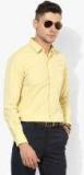 Peter England Yellow Solid Regular Fit Formal Shirt Men