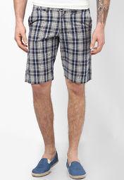 Phosphorus Blue Knee Length Shorts Men