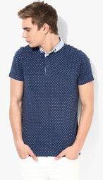 Phosphorus Navy Blue Polo T Shirt Men