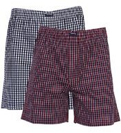 Phosphorus Red & Black Color 2 Pack Boxers Men