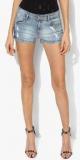 Pink Woman Blue Washed Shorts women