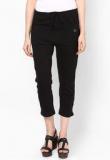 Pluss Black Ladies Track Capri With Regular Fit Women