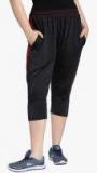 Pluss Black Solid Regular Fit Capri Women