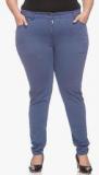 Pluss Blue Mid Rise Regular Jeans Women