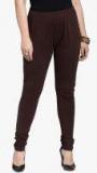 Pluss Brown Solid Legging Women