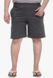 Pluss Grey Solid Shorts men