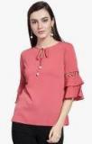 Pluss Pink Solid Regular Top Women