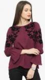 Pluss Purple Printed Blouse Women