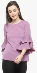 Pluss Purple Solid Blouse women