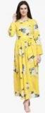 Pluss Yellow Printed Maxi Dress Women