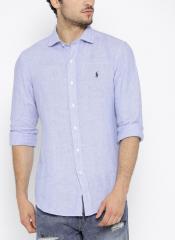 Polo Ralph Lauren Blue Regular Fit Solid Casual Shirt men