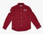 Poppers By Pantaloons Maroon Solid Regular Fit Casual Shirt Boys